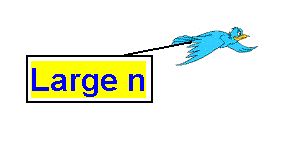 Large "n" bird sign