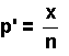 Estimated proportion equation