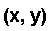 (x, y)